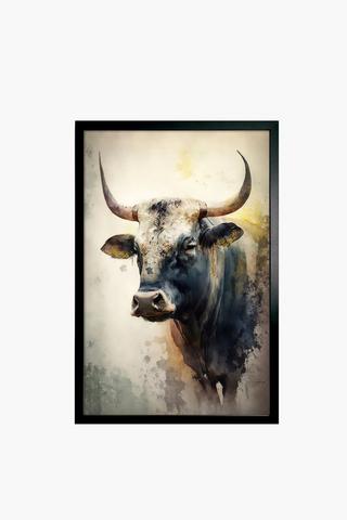 Framed Majestic Nguni, 40x60cm