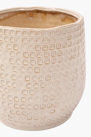 Mosaic Textured Planter, 18x18cm