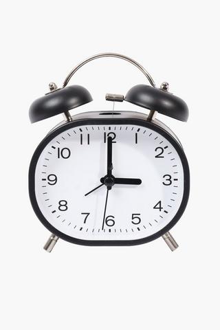 Twin Bell Oval Clock