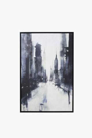 Framed Cityscape Canvas, 60x90cm
