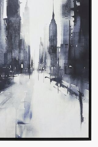 Framed Cityscape Canvas, 60x90cm