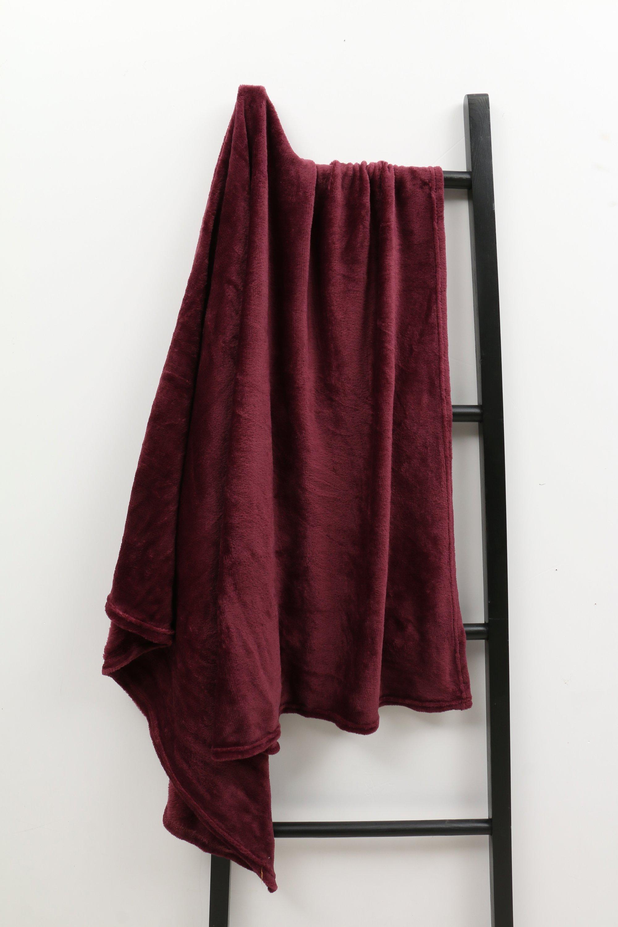 Brown Plush Flannel Queen Blanket main image 1