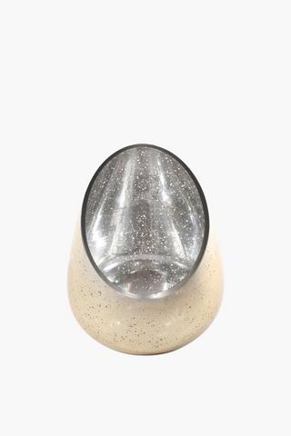 Metallic Slant Bulb Hurricane, 19x16cm