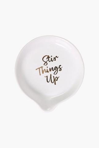 Ceramic Script Spoon Rest