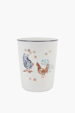Rooster Decal Utensil Holder