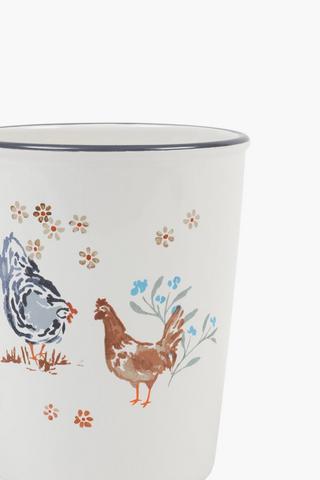 Rooster Decal Utensil Holder