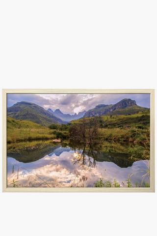 Framed Mountain Reflections, 60x90cm