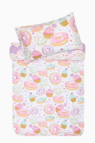 Soft Touch Luna Donuts Reversible Duvet Cover Set