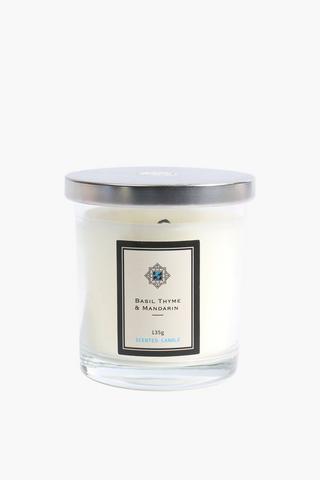 Basil And Mandarin Glass Candle, 570g