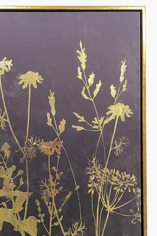 Framed Foil Wildflowers, 40x60cm