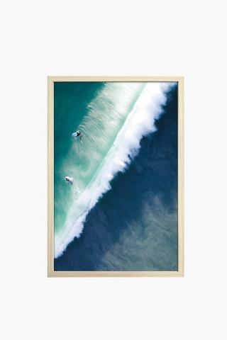 Framed Aerial Surf, 40x60cm