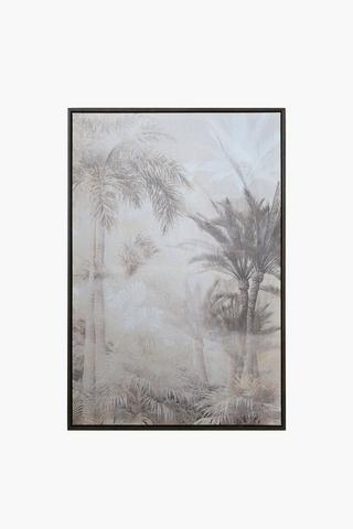 Framed Serene Palms, 60x90cm