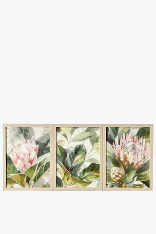 3 Piece Frame Newport Protea, 40x90cm