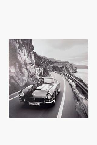 Printed Vintage Car Canvas, 40x40cm