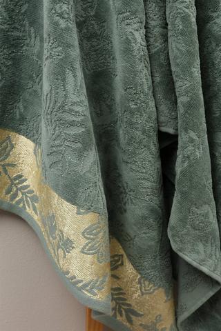 Cotton Jacquard Sovana Botanic Bath Sheet, 85x150cm