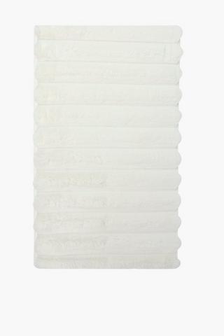 2 Piece Faux Fur Bath Mat Set