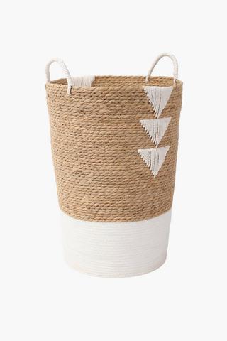 Natural Seagrass Laundry Basket