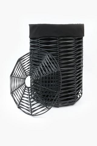 Anaya Woven Laundry Basket With Lid, W47xh70cm