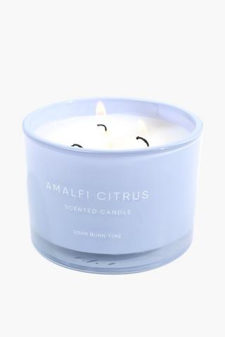Amalfi Citrus Glass Candle, 8x12cm