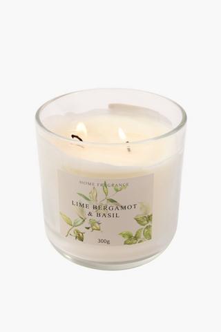 Lime Bergamot And Basil Candle, 300g