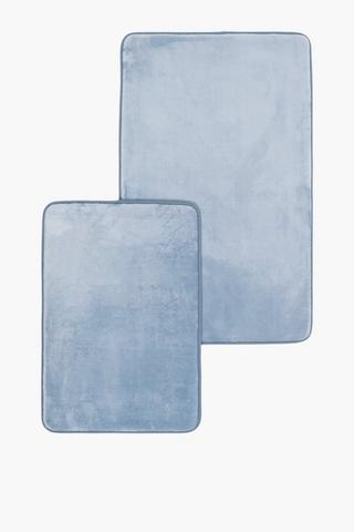 2 Piece Memory Foam Bath Mat Set