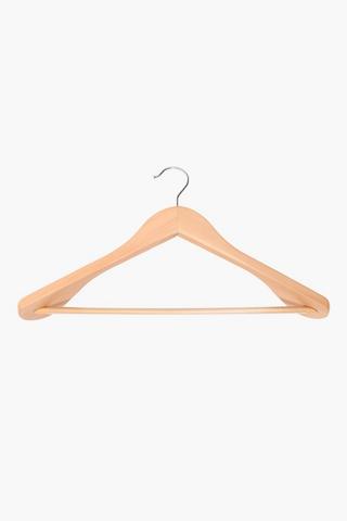2 Piece Wide Coat Wooden Hanger