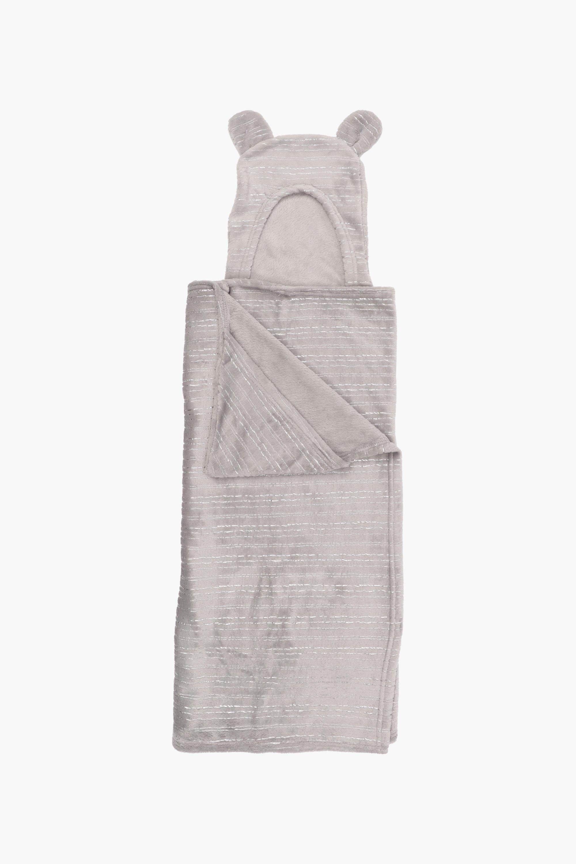 Printed Hooded Sherpa Blanket