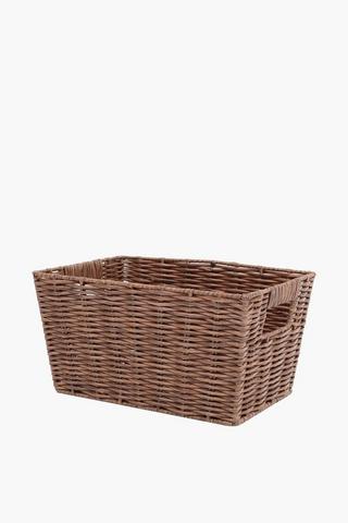Plastic Weave Utility Basket Medium