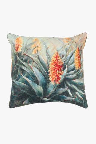 Printed Dunnock Aloe Scatter Cushion Cover, 60x60cm