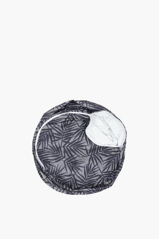 Printed Thompson Leaf Pouffe Cover, 30x50cm