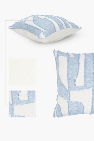 Textured Denim Haven Scatter Cushion, 50x50cm
