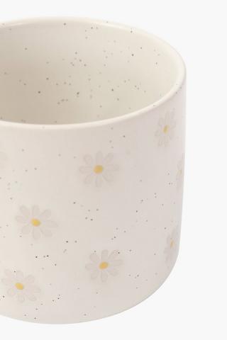 Daisy Printed Speckled Stoneware Mug