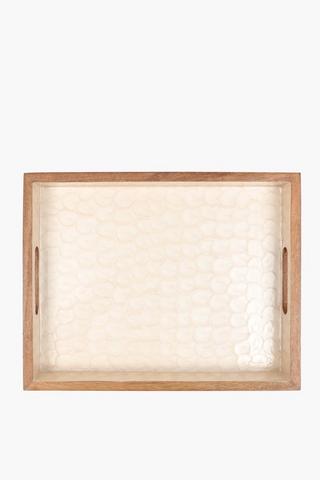 Pearlised Mangowood Rectangle Tray