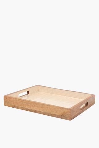 Pearlised Mangowood Rectangle Tray