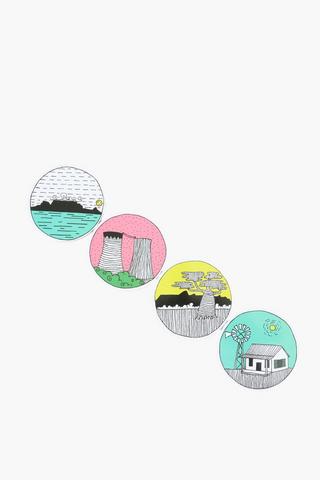Colab Phiwokuhle Hlongwane 4 Pack Coasters