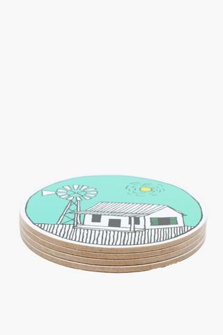 Colab Phiwokuhle Hlongwane 4 Pack Coasters