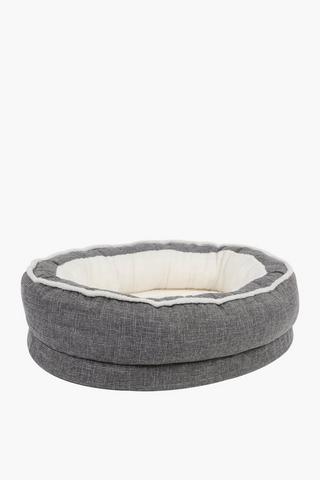 Oval Short Fleece Sponge Pet Bed