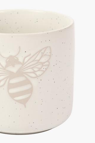 Bee Printed Speckled Stoneware Mug
