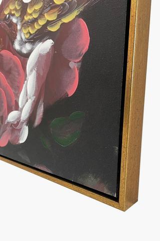 Framed Bird Bouquet, 80x80cm