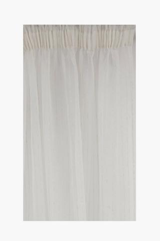 Sheer Linen Stripe Taped Curtain, 230x218cm