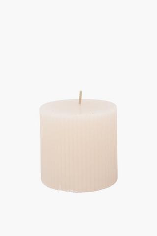 Ridged Pillar Candle, 7x7,5cm
