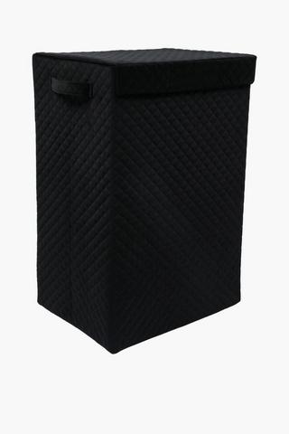 Quilted Laundry Basket With Lid