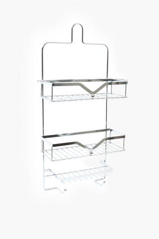 Metal Chrome Curve Shower Caddy