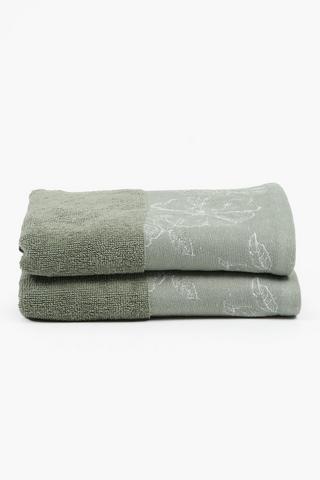 2 Pack Yorkton Embroidered Floral Hand Towel Set