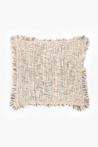 Textured Mingle Fray Woven Jacquard Scatter Cushion, 60x60cm