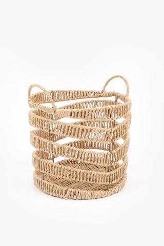 Paper String Weaved Utility Basket, Medium