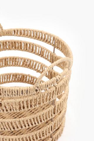 Paper String Weaved Utility Basket, Medium