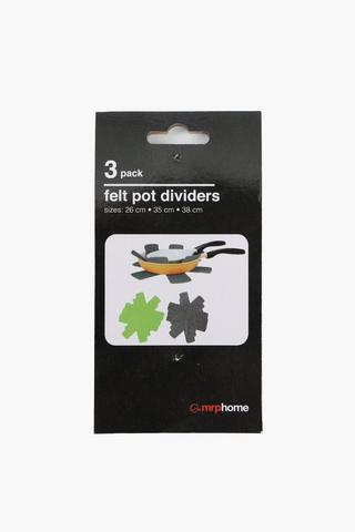 Pack Of 3 Felt Pot Dividers
