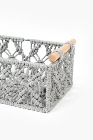 Mecrame Utility Basket Medium, L32xw14xh10cm