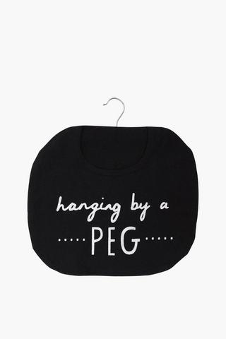 Script Cotton  Peg Bag